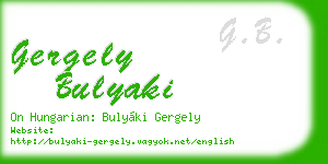 gergely bulyaki business card